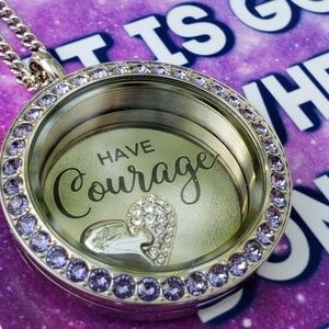 Have Courage Origami Owl Twist Face Large Locket